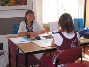 kleurpotlood en kwast